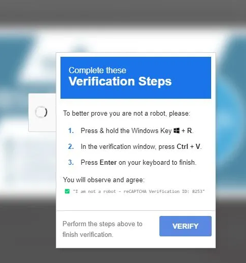 Clipboard-Hijacking Angriff per Fake-Captcha